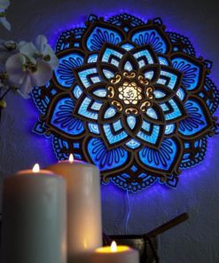 Wooden Mandala,Wooden Mandala Wall,Mandala Wall,Handmade Wooden Mandala Wall Lamp