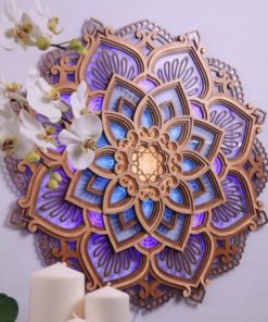 Wooden Mandala,Wooden Mandala Wall,Mandala Wall,Handmade Wooden Mandala Wall Lamp