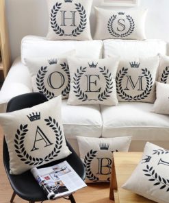 Alphabet Pillow,Pillow Cover,Alphabet Pillow Cover