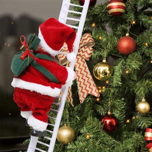 Santa Climbing Ladder