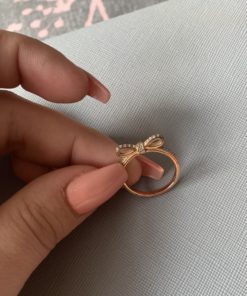 Rose Gold Bow Ring,Gold Bow Ring