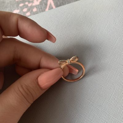 Rose Gold Bow Ring,Gold Bow Ring