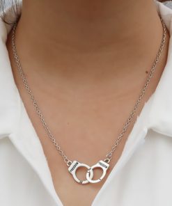 Handcuff Necklace,Necklace Chain,Chain Pendant,Unisex Handcuff Necklace Chain Pendant