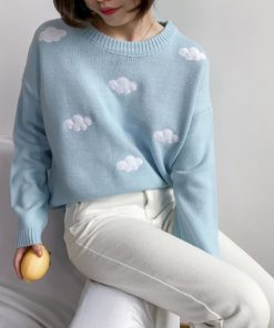 Cloud Sweater,Knitted Cloud,Unisex Knitted Cloud Sweater