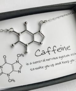 Caffeine Molecule Necklace,Molecule Necklace