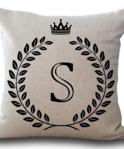 Alphabet Pillow,Pillow Cover,Alphabet Pillow Cover