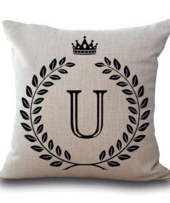 Alphabet Pillow,Pillow Cover,Alphabet Pillow Cover