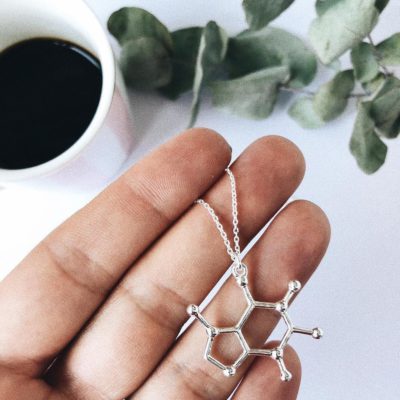 Caffeine Molecule Necklace,Molecule Necklace