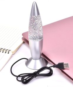 Silver Glitter Lava Lamp