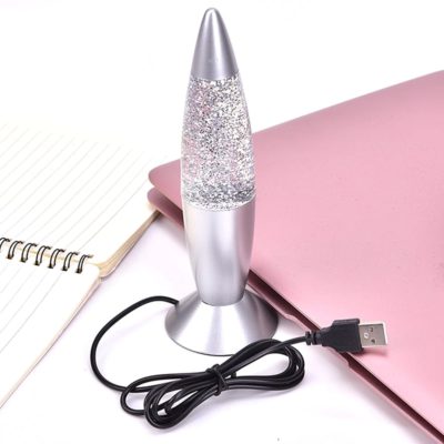 Silver Glitter Lava Lamp