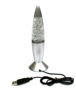 Silver Glitter Lava Lamp