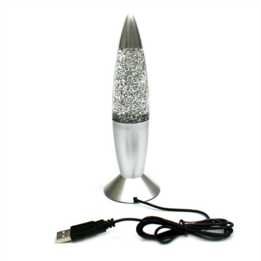 Silver Glitter Lava Lamp