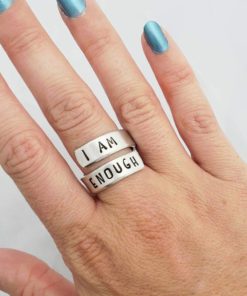 925 Sterling Silver I Am Enough Ring