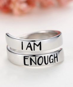 925 Sterling Silver I Am Enough Ring