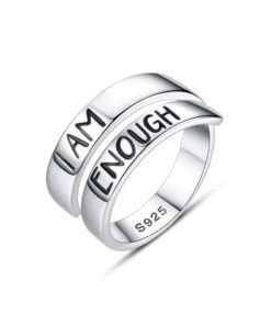 925 Sterling Silver I Am Enough Ring