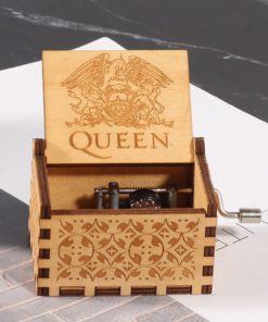 Hand-cranked Wooden Queen Music Box