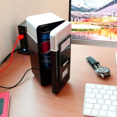 Mini USB Desktop Fridge - Can Cooler & Drink Warmer