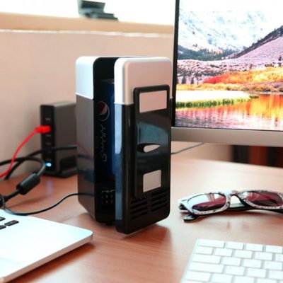 Mini USB Desktop Fridge - Can Cooler & Drink Warmer