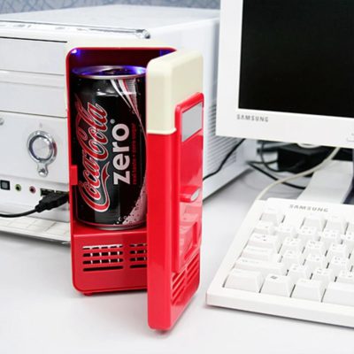 Mini USB Desktop Fridge - Can Cooler & Drink Warmer