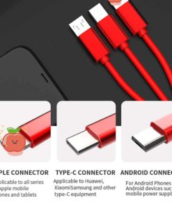 3-in-1 Retracting USB Cable Data Charger