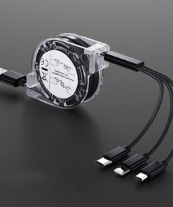 3-in-1 Retracting USB Cable Data Charger