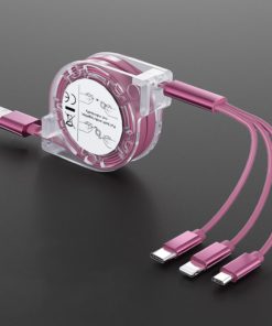 3-in-1 Retracting USB Cable Data Charger