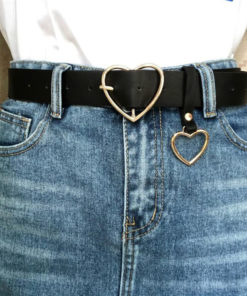 Heart Buckle Belt For Jeans, Shorts & Overcoats