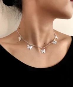 Butterfly Choker Chain Necklace