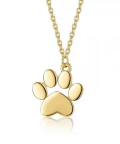 925 Sterling Silver Pet Paw Print Necklace