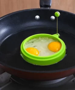 4 Round Silicone Egg Rings For Cooking Eggs