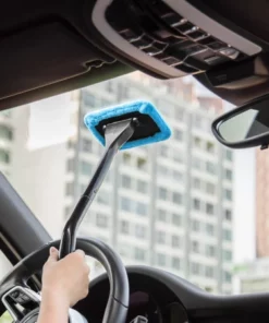 Microfiber Car Window Cleaner Wand For Interior & Exterior Cleaning