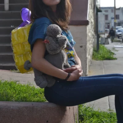 90s style Inflatable Bubble Blow Up Backpack