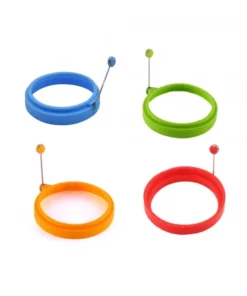 4 Round Silicone Egg Rings For Cooking Eggs