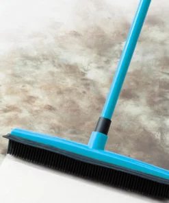 Rubber Broom Brush With Squeegee For Hair, Dust & Spills