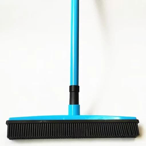 Rubber Broom Brush With Squeegee For Hair, Dust & Spills