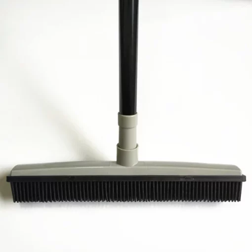 Rubber Broom Brush With Squeegee For Hair, Dust & Spills