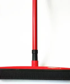 Rubber Broom Brush With Squeegee For Hair, Dust & Spills