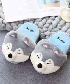 Unisex Plush Corgi Slippers