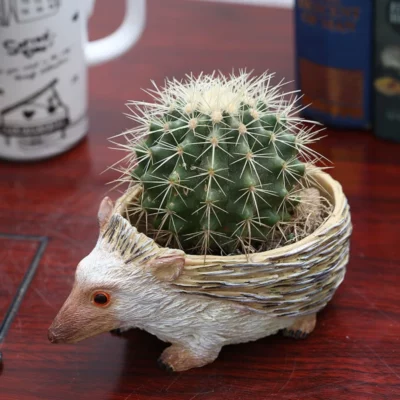 Resin Hedgehog Planter