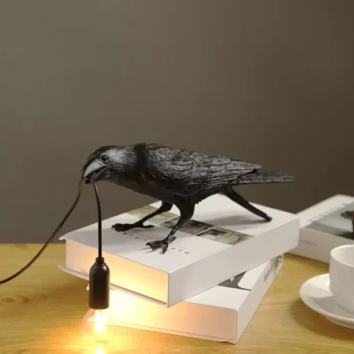 Black Raven Bird Crow Lamp For Décor