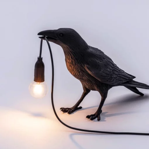 Black Raven Bird Crow Lamp For Décor