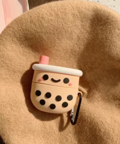 Cute Boba AirPod Case With Keychain