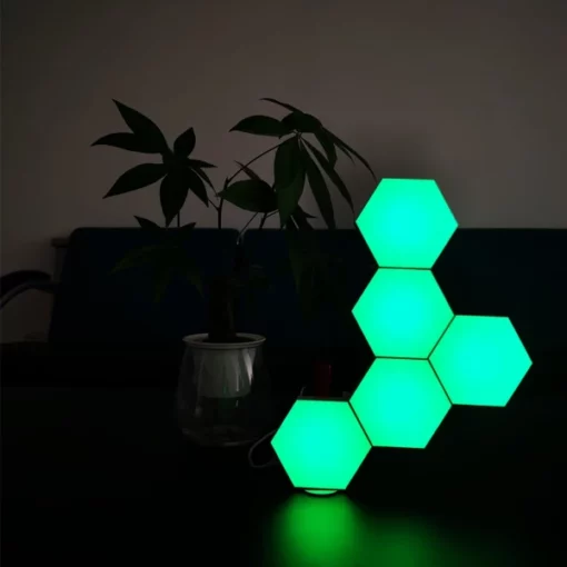 Multicolor Touch Sensitive Hexagon Lights for Wall, Room, & Office