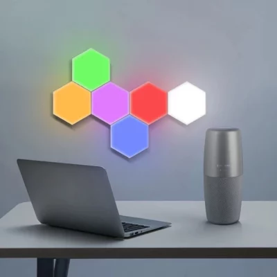 Multicolor Touch Sensitive Hexagon Lights for Wall, Room, & Office