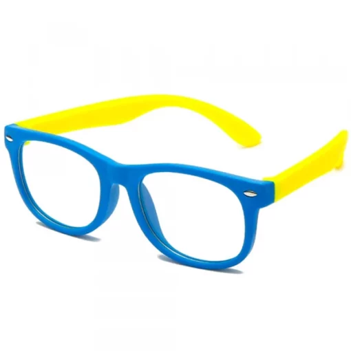 Silicone Flexible Square Blue Light Blocking Glasses For Kids