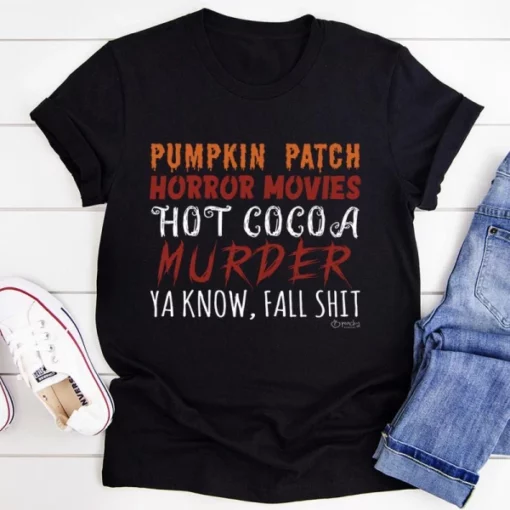 Pumpkin Patch Horror Movies Hot Cocoa Tee