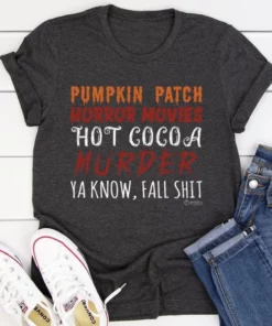 Pumpkin Patch Horror Movies Hot Cocoa Tee