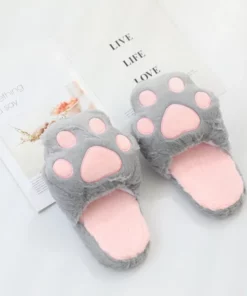 Fluffy Kitty Cat Paws Slippers