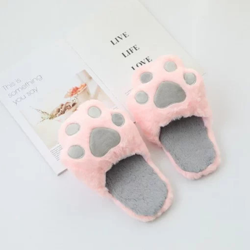 Fluffy Kitty Cat Paws Slippers