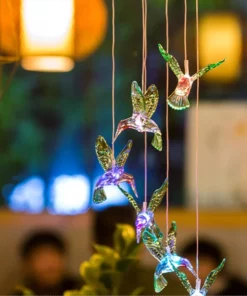 Dangling Hummingbird Solar Lights For Indoor & Outdoor Décor